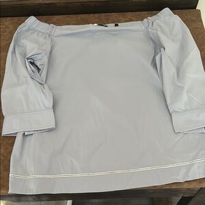 Theory Sky Blue off shoulder Blouse
